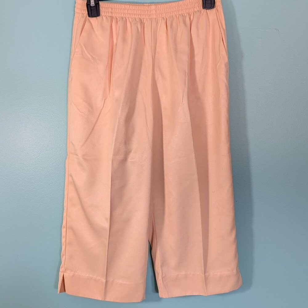 Alfred Dunner Women's Petite Yellow Pants Size 10P 100%‎ Polyester